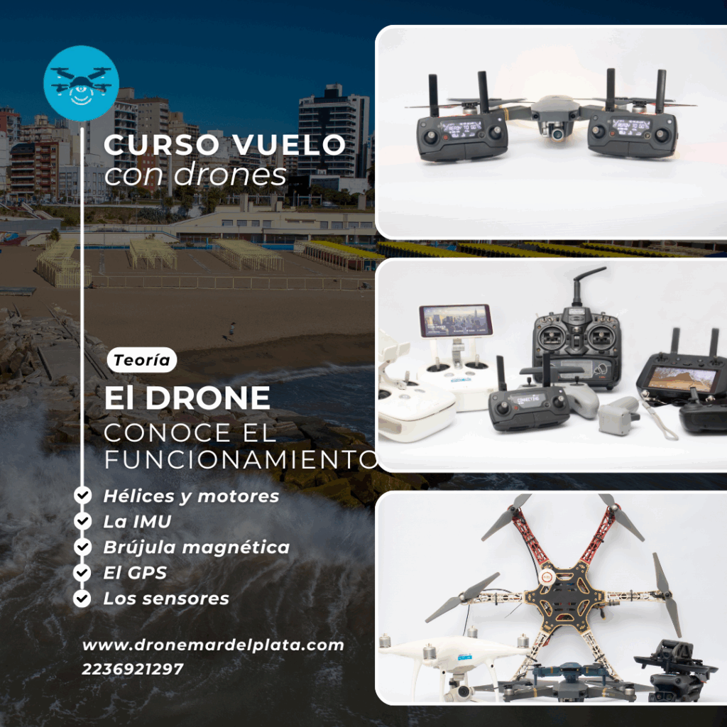 Funcionamiento de los componentes del drone que se detallan en el curso